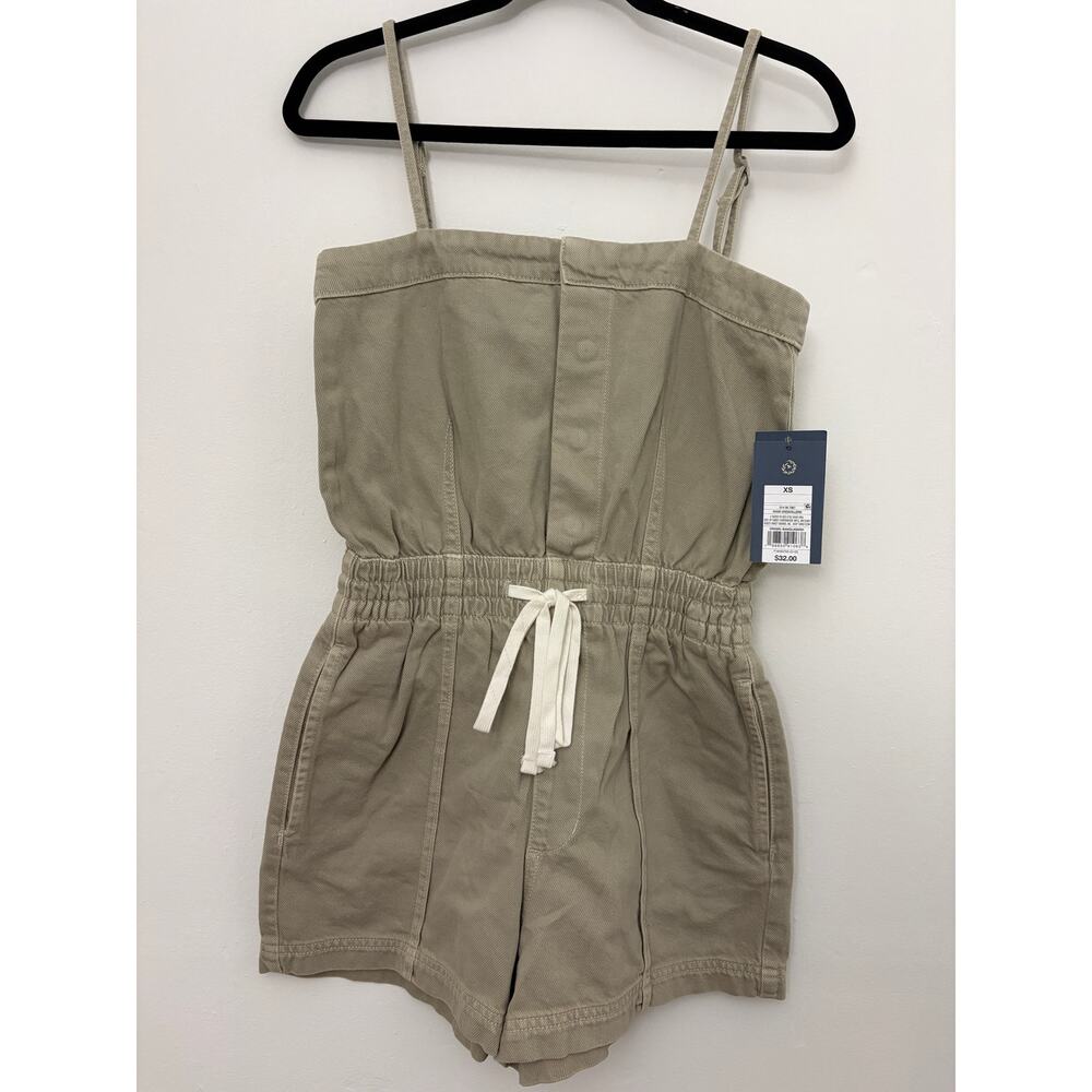 Universal Thread Khaki Green Strapless Romper Shorts XS NWT Target $32 - Picture 1 of 3